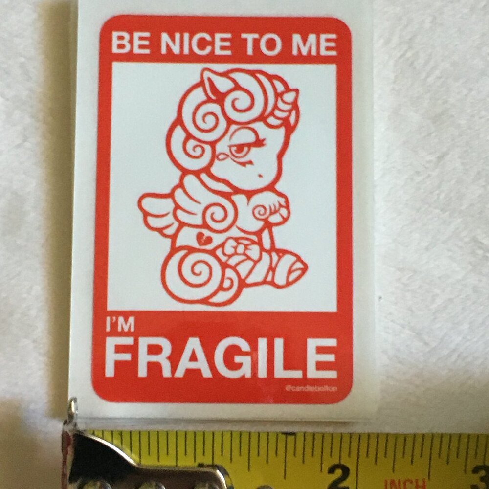 5/$25 Retro Large 'Fragile' Postage Sticker - Picture 3 of 4
